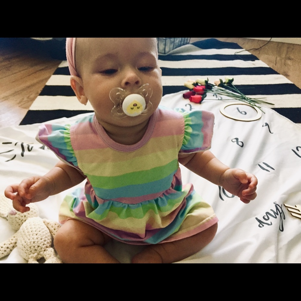 Rainbow infant dress